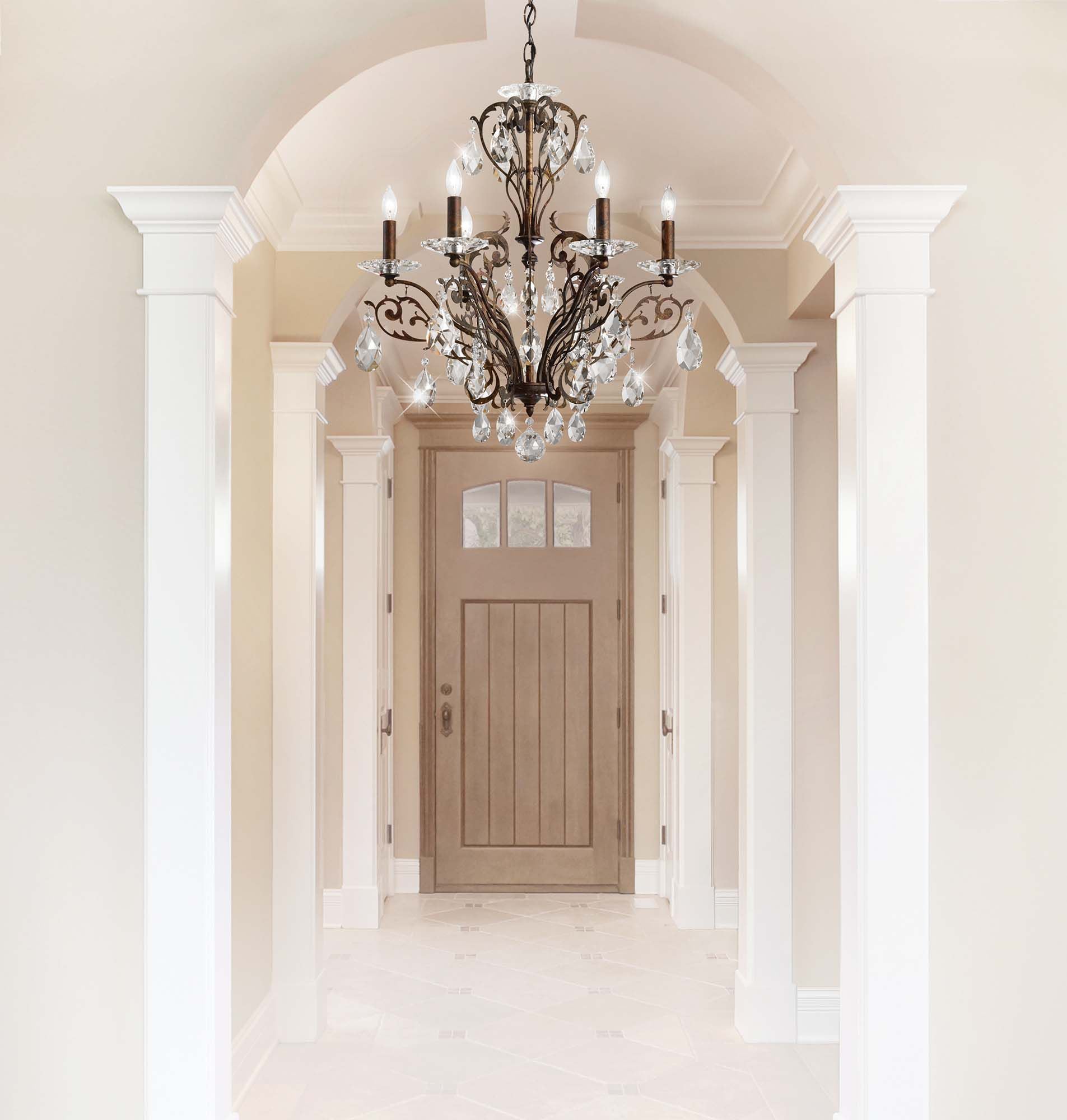 Filigrae 26"H X 6-Light Crystal Chandelier