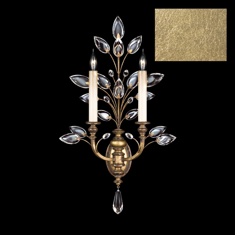 Crystal Laurel 2-Light 28" Tall Wall Sconce