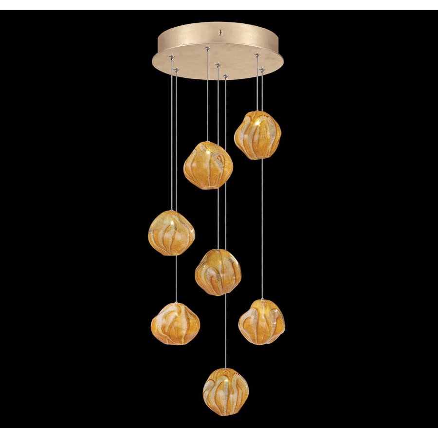 Vesta 7-Light 14" Wide LED Abstract Multi-Light Pendant
