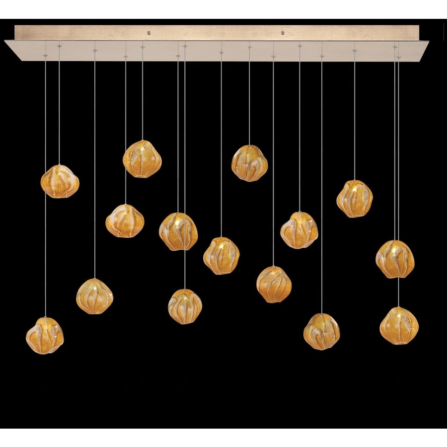 Glass Vesta 15-Light 48" Wide LED Multi Pendant Light detail view 3