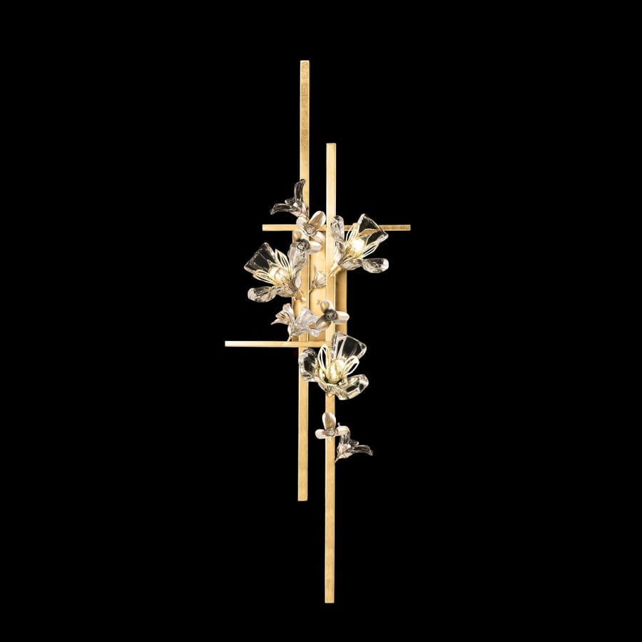 Artisan Azu 3 Light 44" Tall Wall Light, Bedroom Wall Sconce, detail 3
