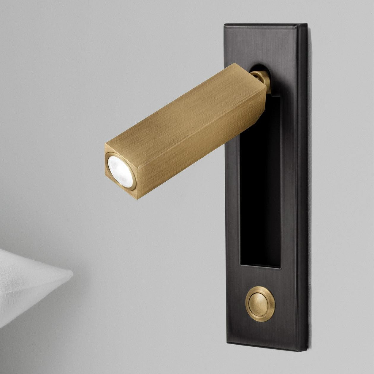 Flush-Fold Bedside Reading Light Wall Sconce