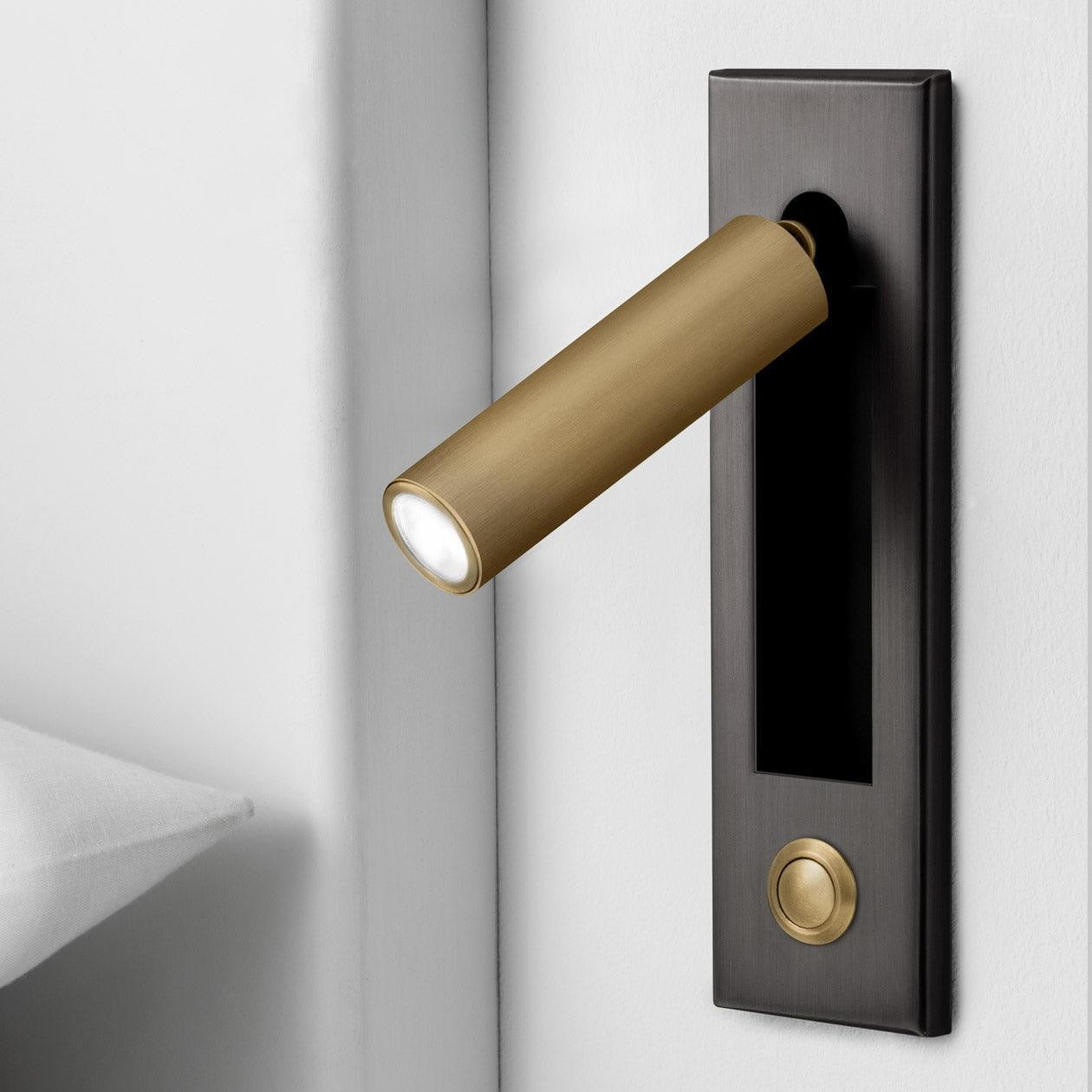 Flush-Fold Bedside Reading Light Wall Sconce