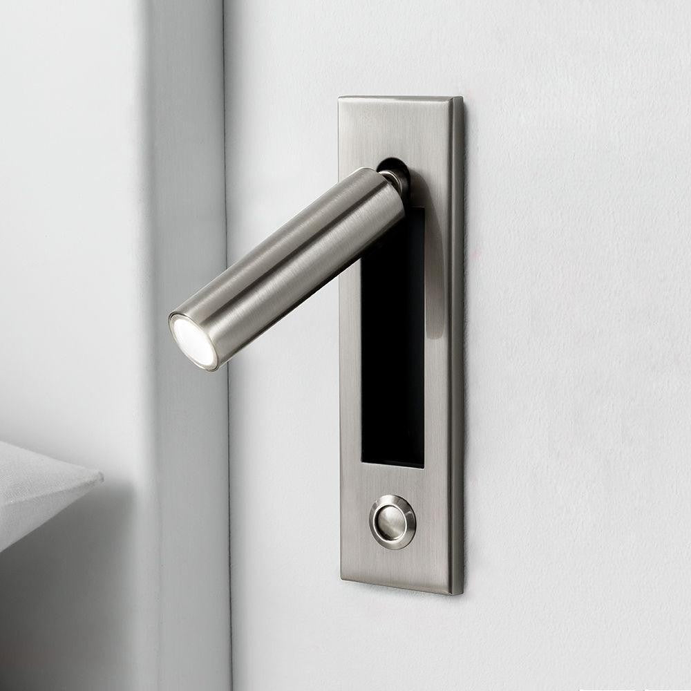 Flush-Fold Bedside Reading Light Wall Sconce