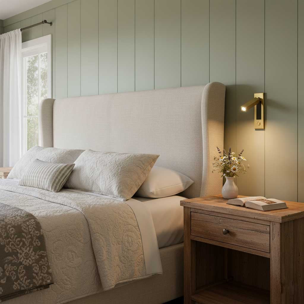 Flush-Fold Bedside Reading Light Wall Sconce
