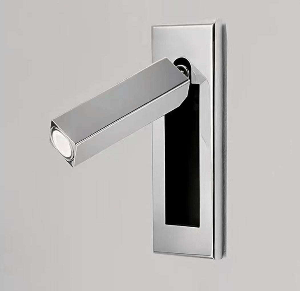Flush-Fold Bedside Reading Light Wall Sconce