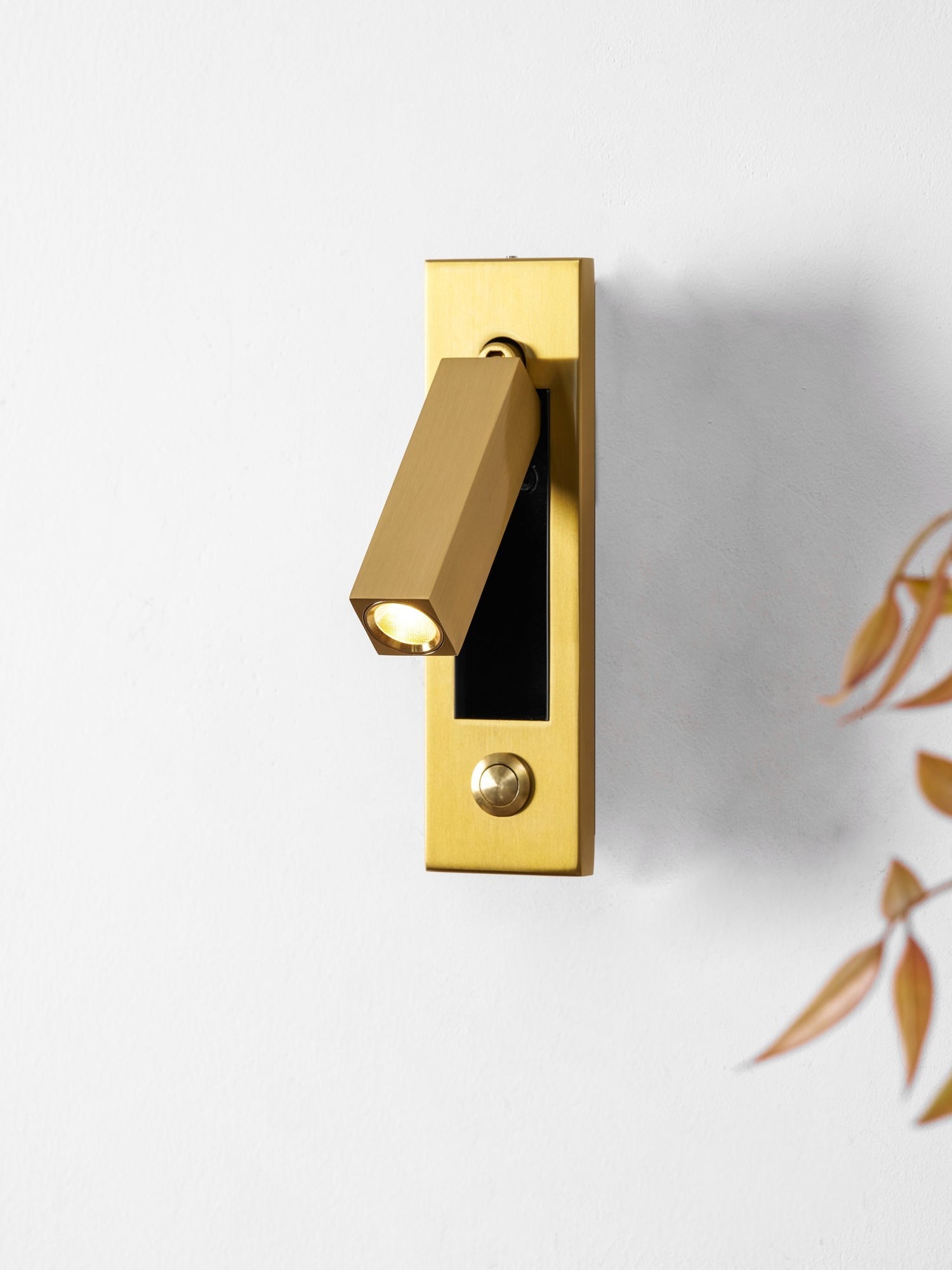 Flush-Fold Bedside Reading Light Wall Sconce