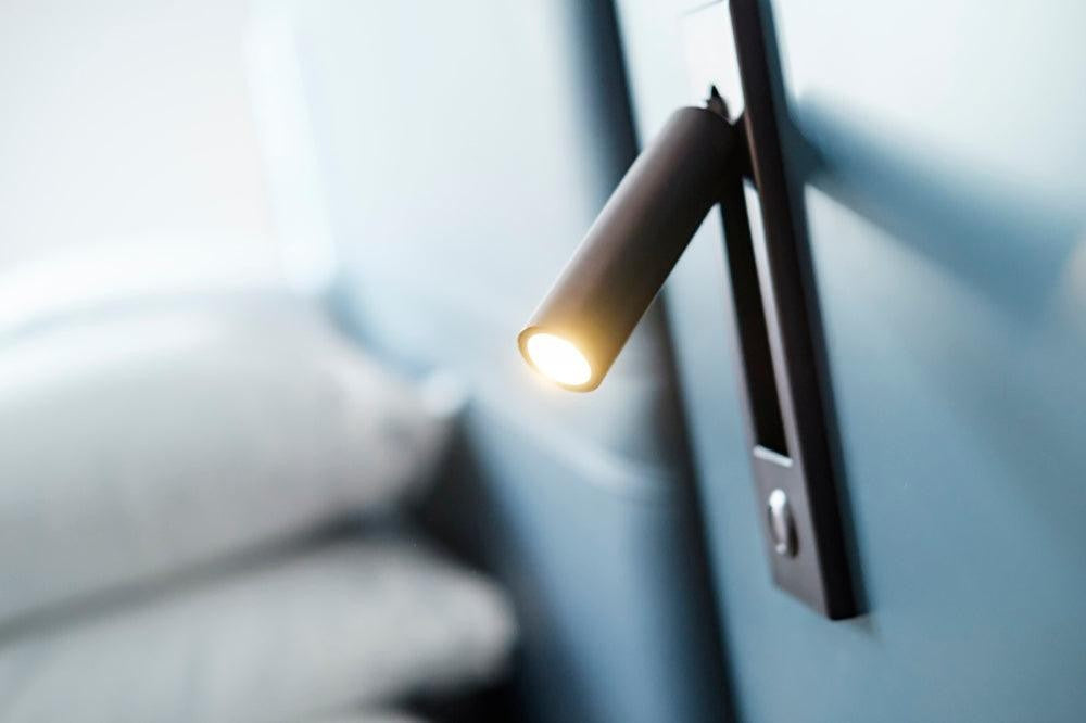 Flush-Fold Bedside Reading Light Wall Sconce
