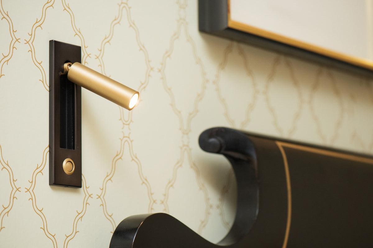 Flush-Fold Bedside Reading Light Wall Sconce