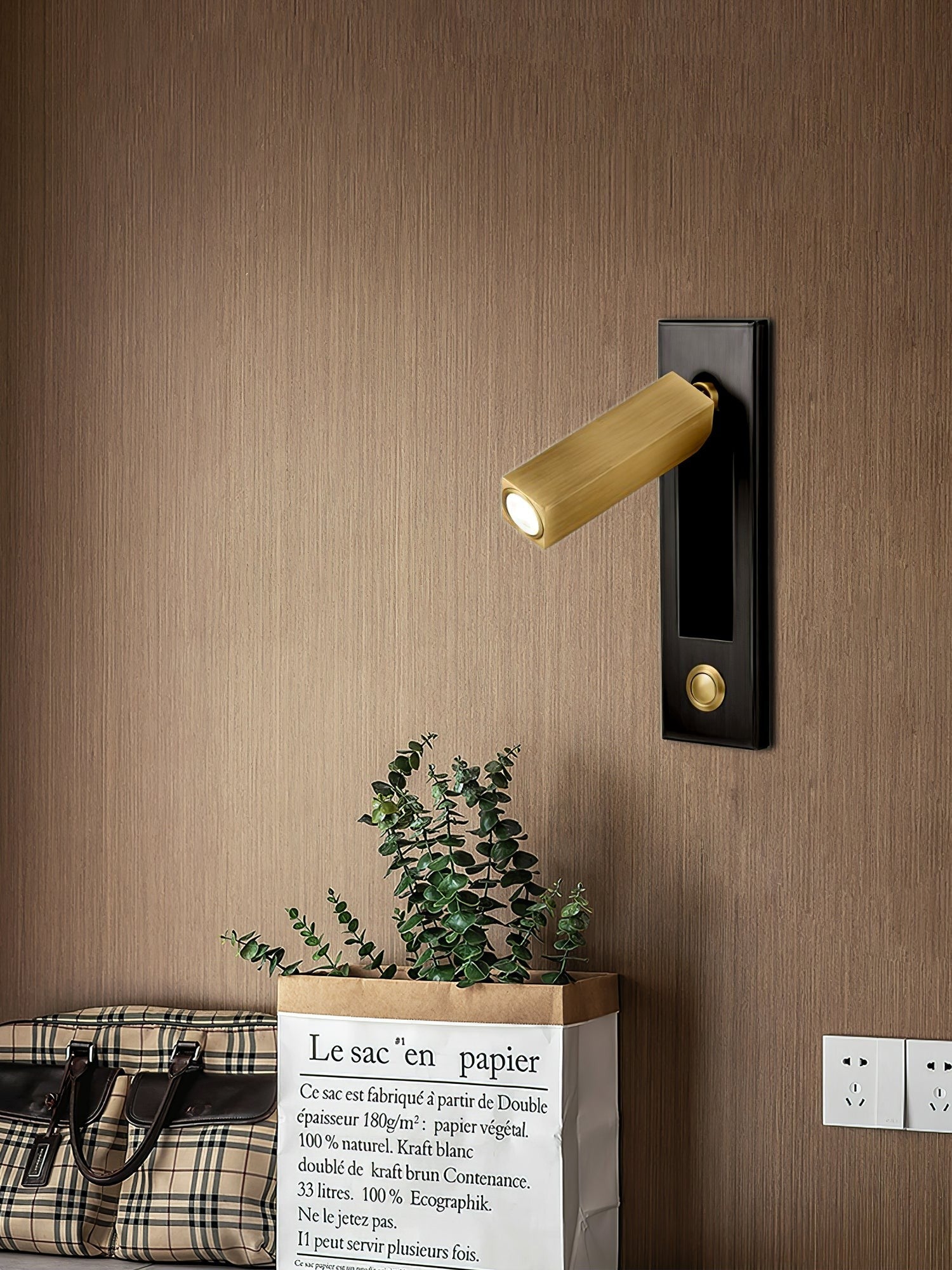 Flush-Fold Bedside Reading Light Wall Sconce