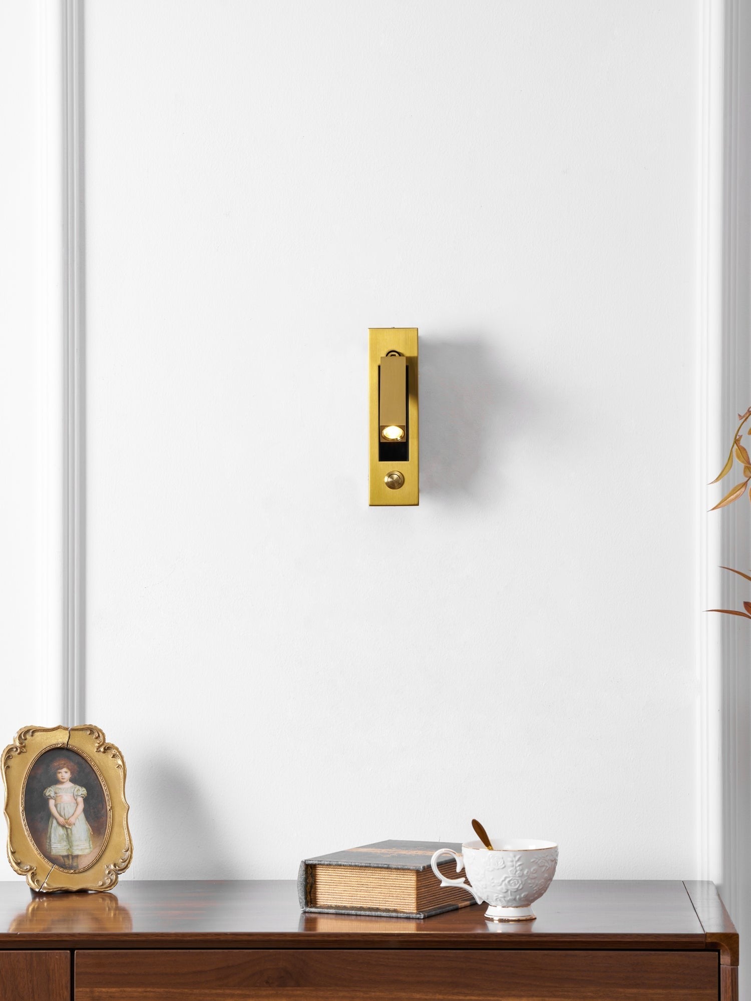 Flush-Fold Bedside Reading Light Wall Sconce