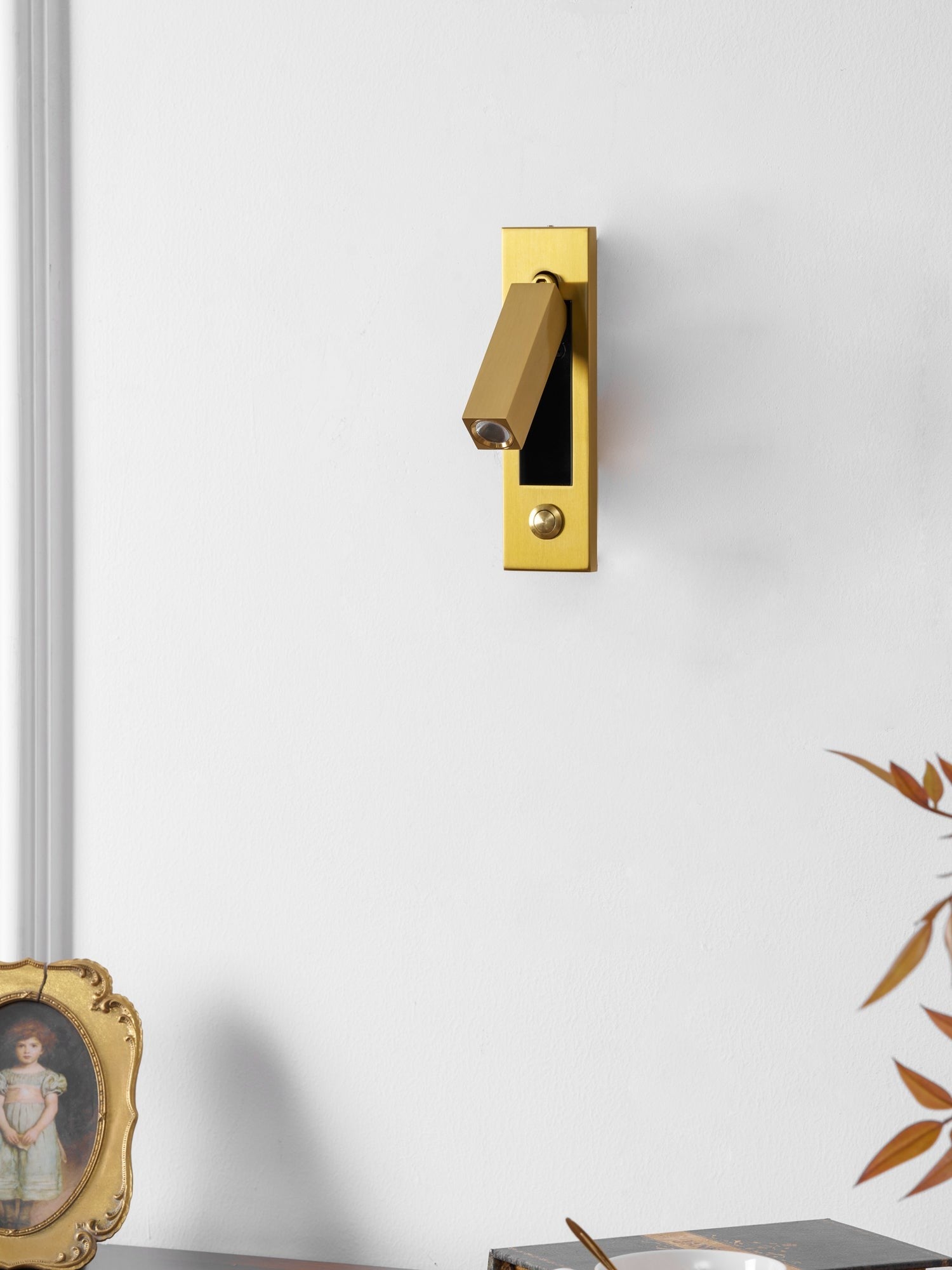Flush-Fold Bedside Reading Light Wall Sconce
