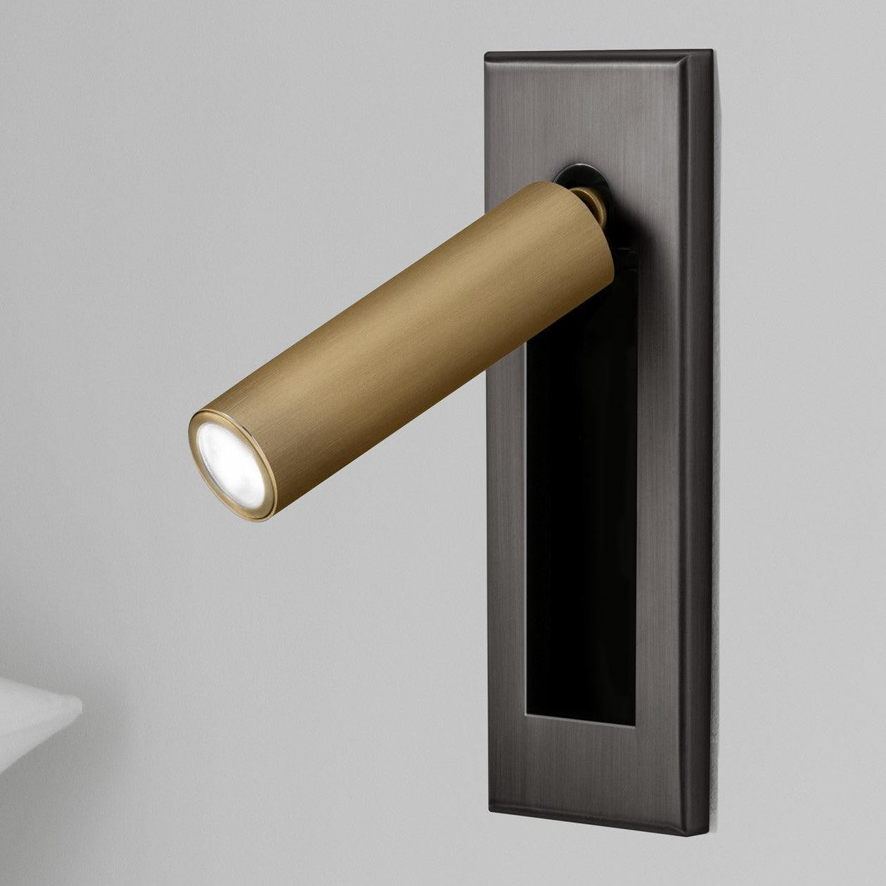 Flush-Fold Bedside Reading Light Wall Sconce