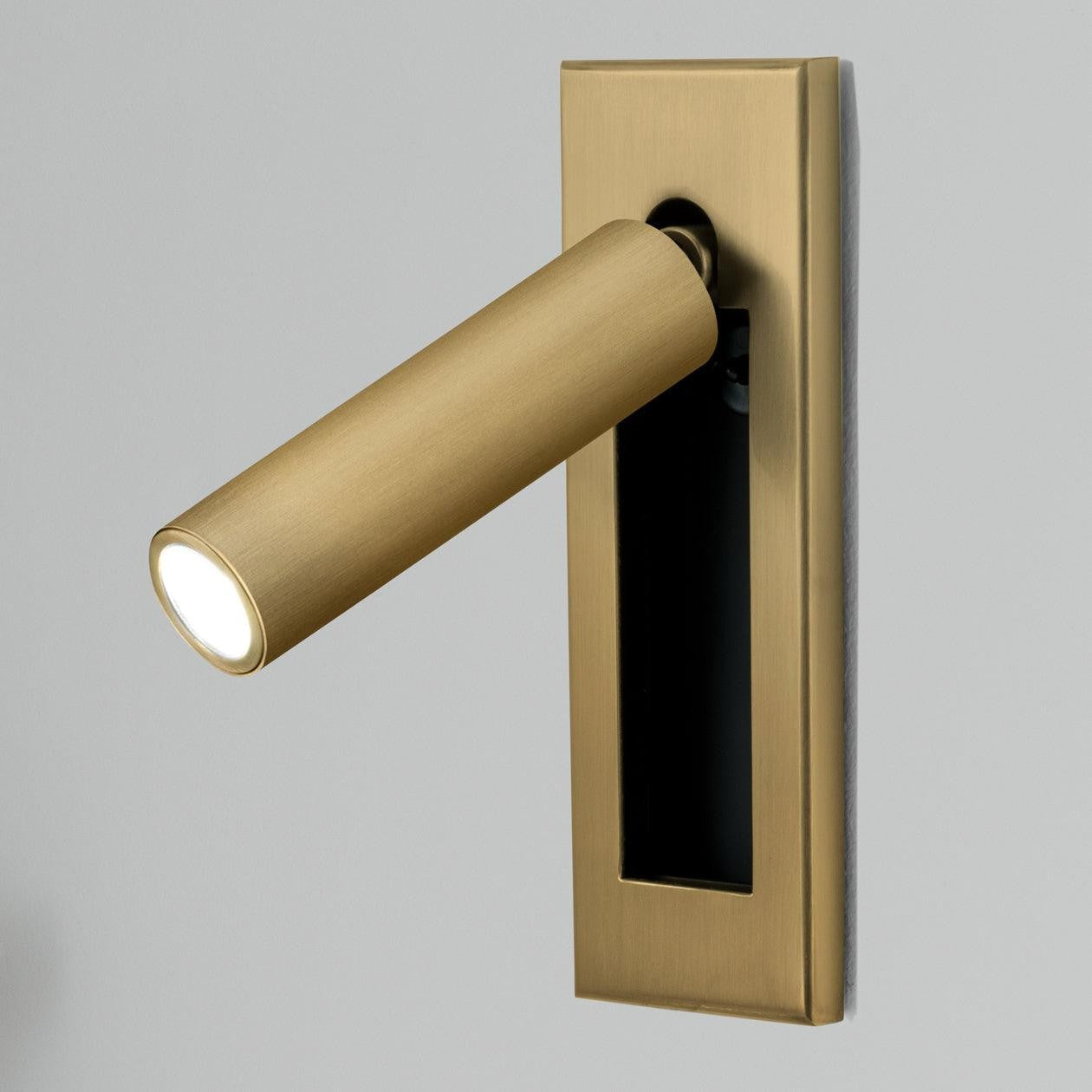 Flush-Fold Bedside Reading Light Wall Sconce