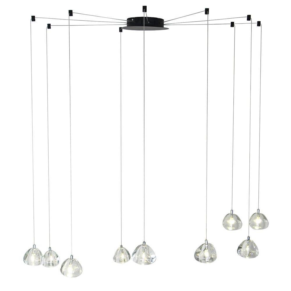Contemporary Cluster Design Raindrop Chandelier Metal