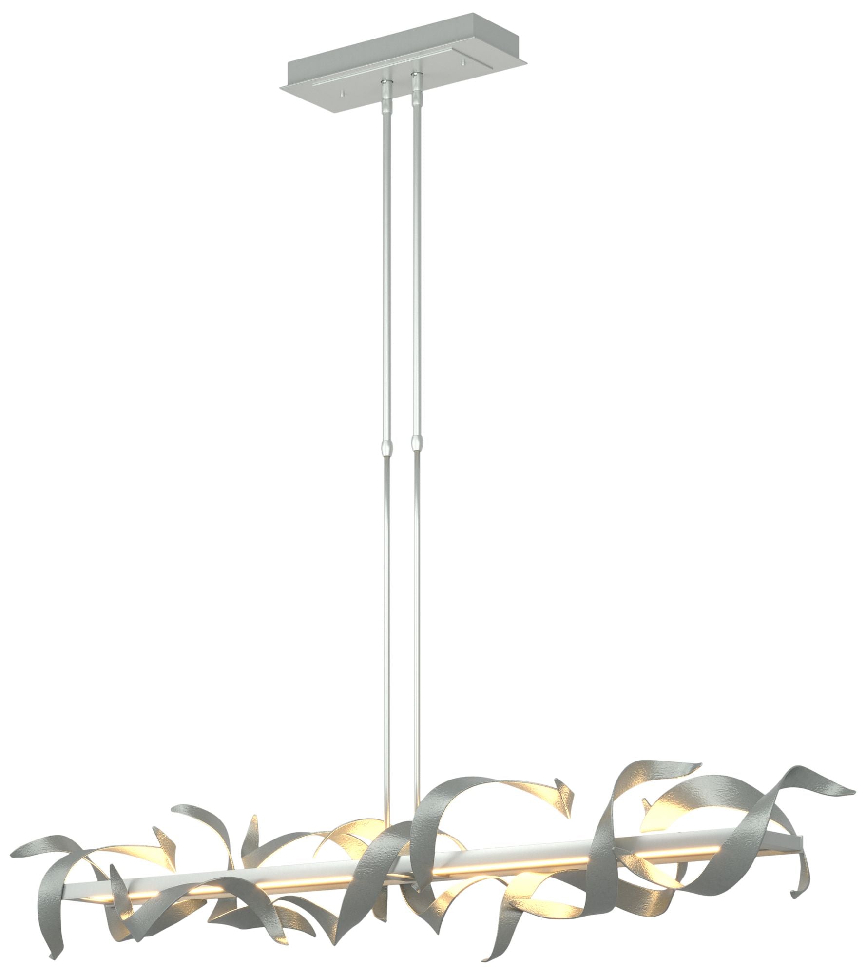 Folio 63.4" Wide Large Vintage Platinum LED Pendant