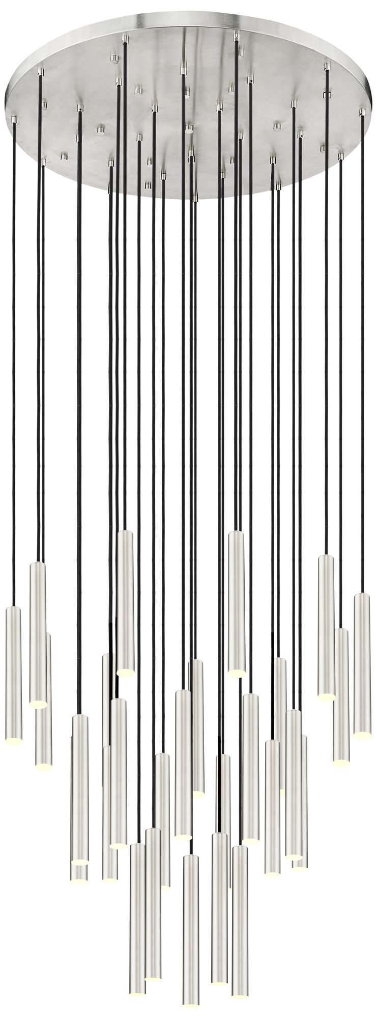 Forest Brushed Nickel 36-Inch 27 Chandelier