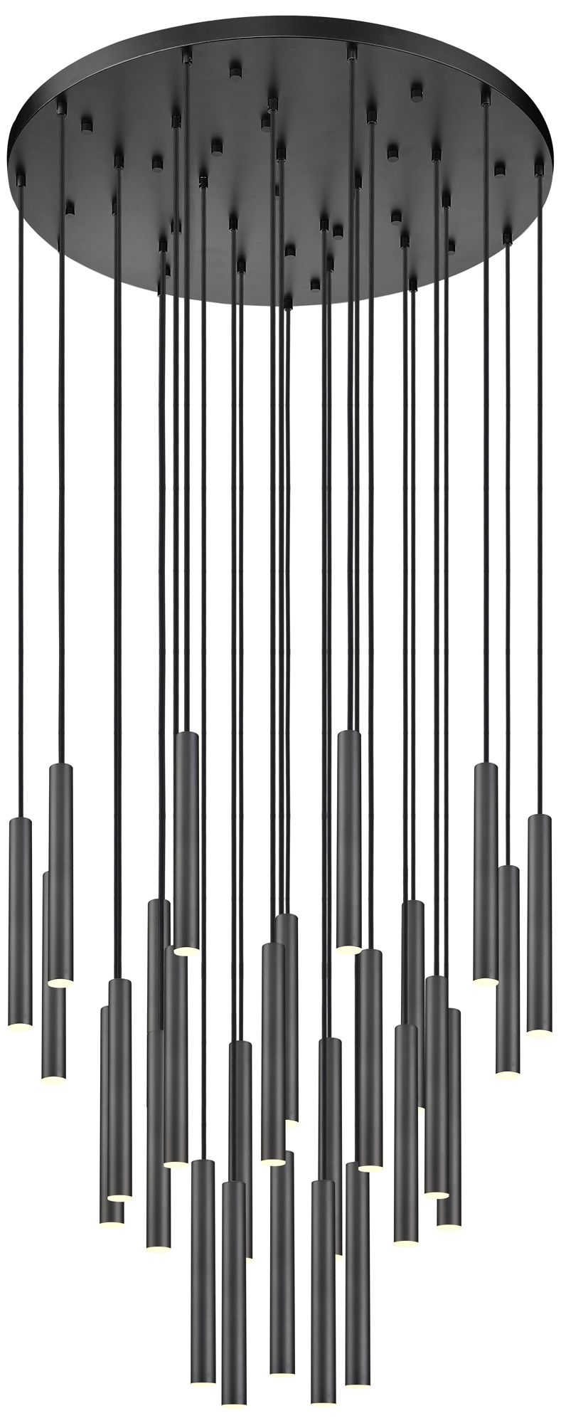 Forest Matte Black 36-Inch 27 Chandelier