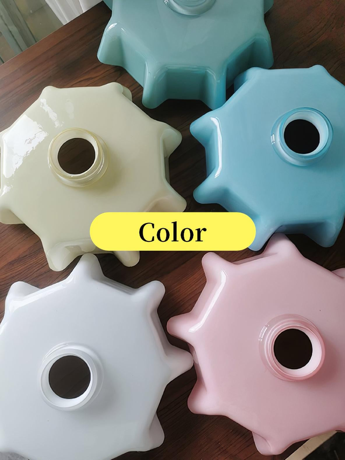 French Pleated Ceramic Pendant