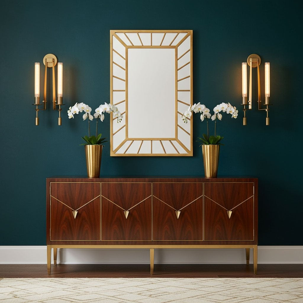 French Ribbed Glass Wall Light