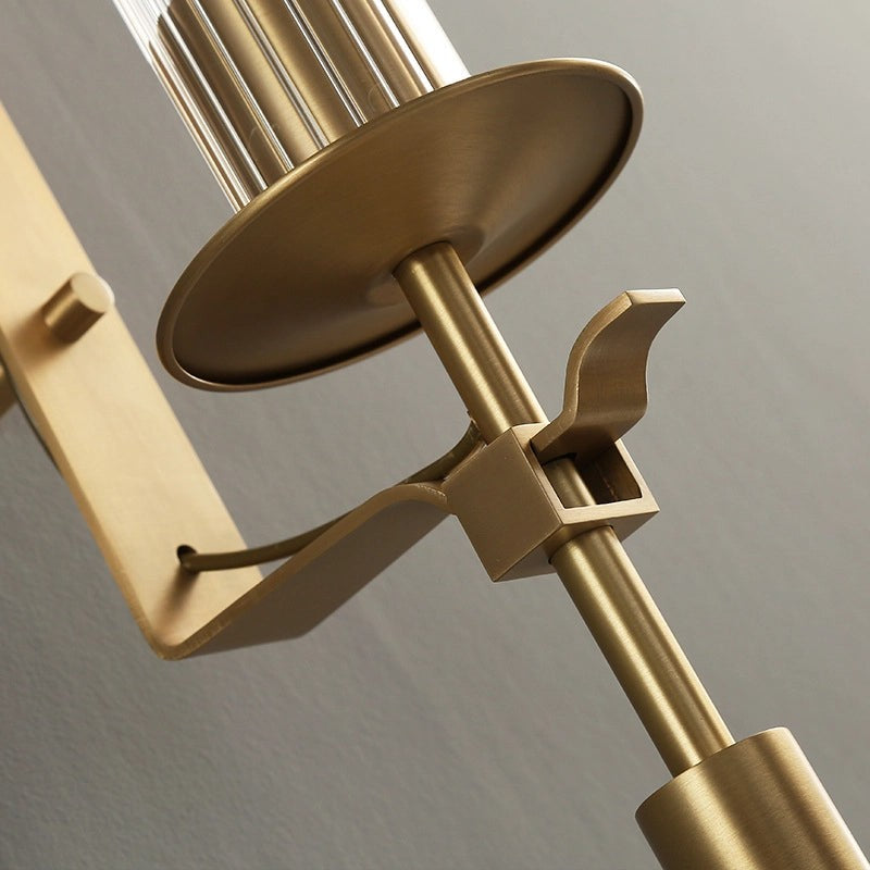 French Ribbed Glass Wall Light