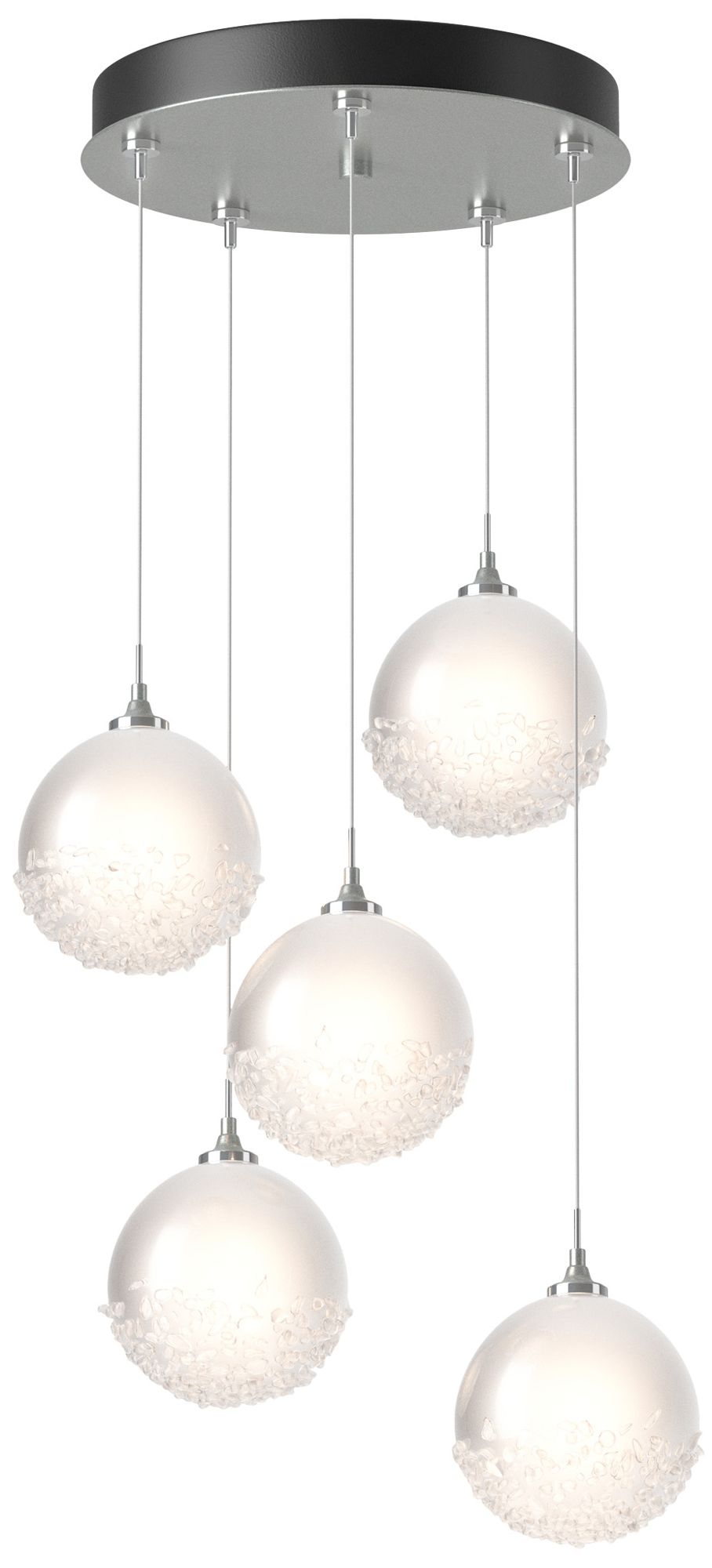 Fritz Globe 5-Light Vintage Platinum Chandelier