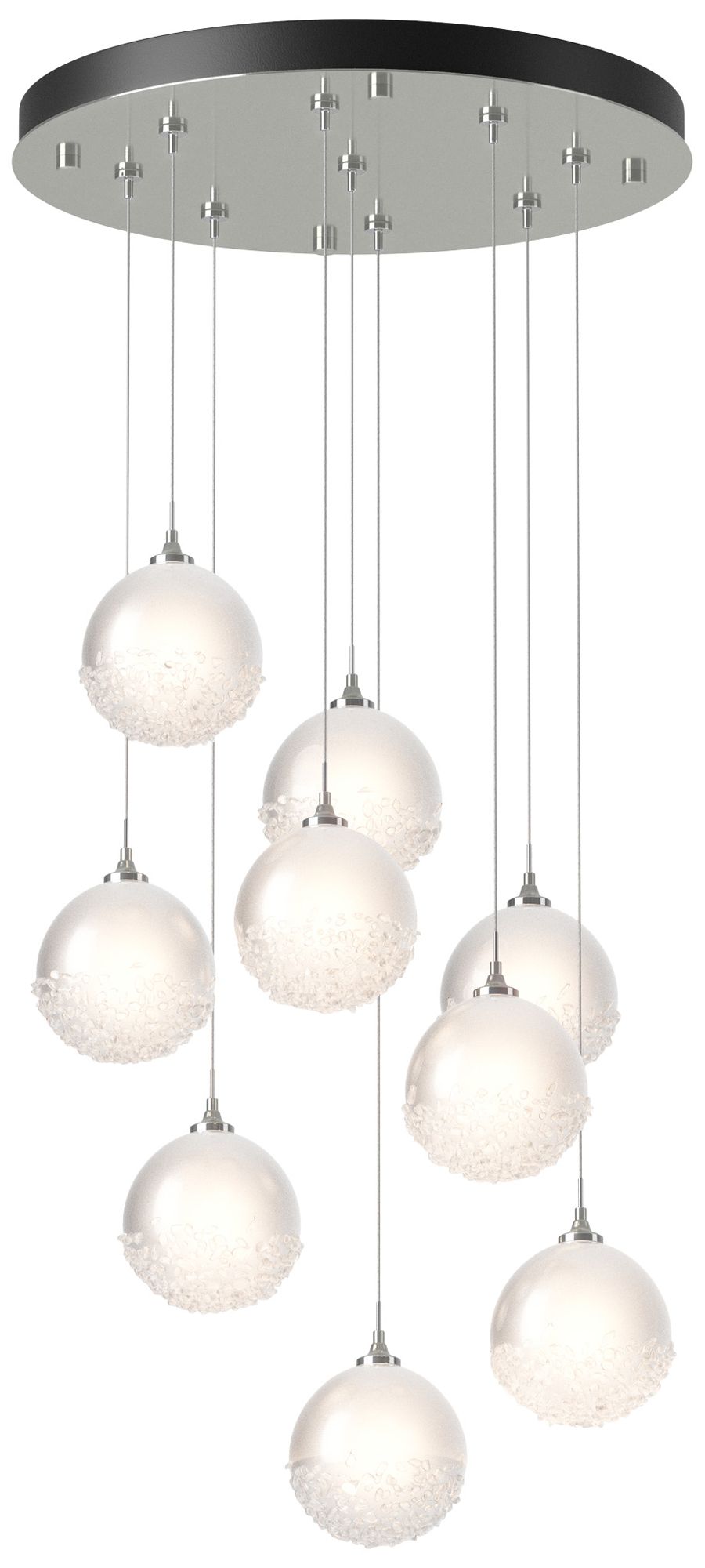 Fritz Globe 9-Light Sterling Long Pendant W