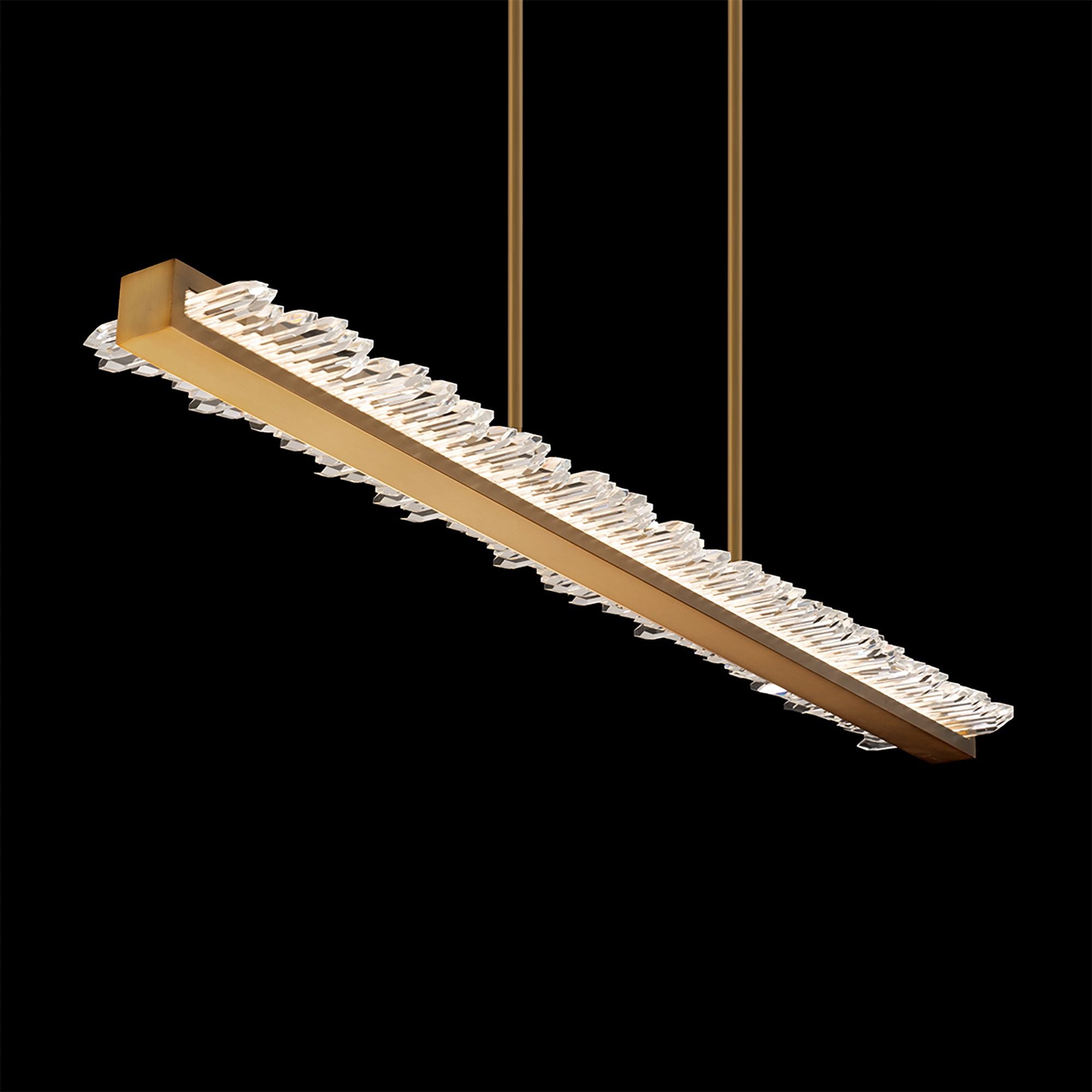 Frozen 2"H X 1-Light Crystal Linear Pendant