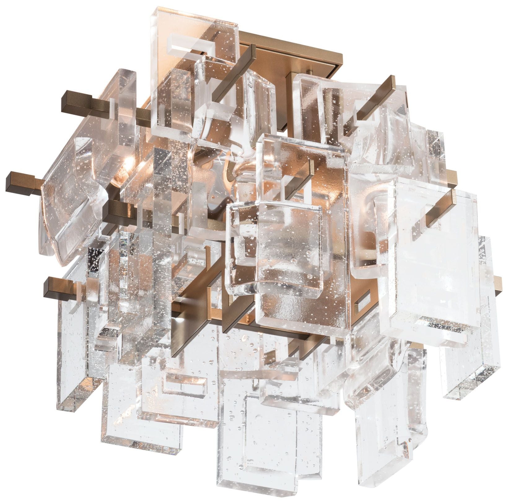 Fusion 18" Wide Soft Gold Semi-Flush Ceiling Light