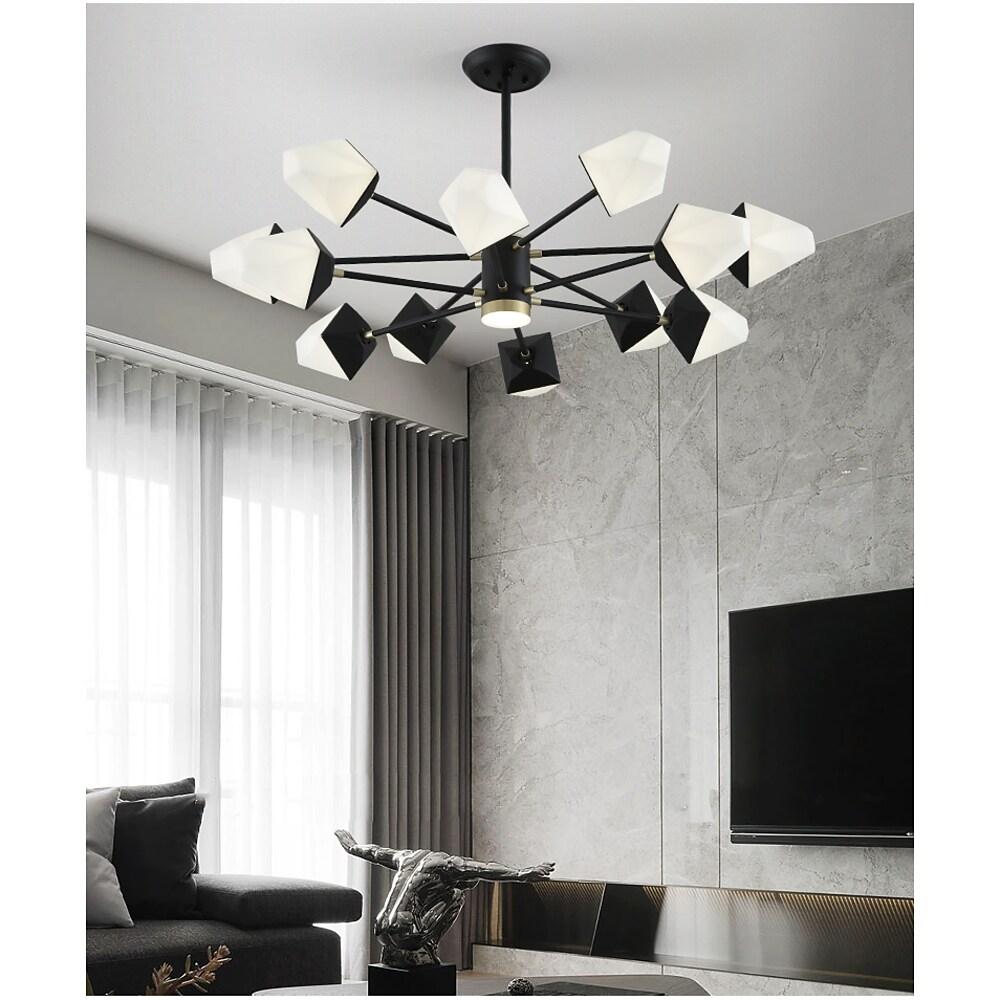 Geometrical Light Metal Acrylic Chandelier