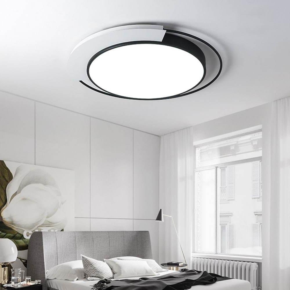 Modern Circular 1-Light Flush Mount Ceiling Light
