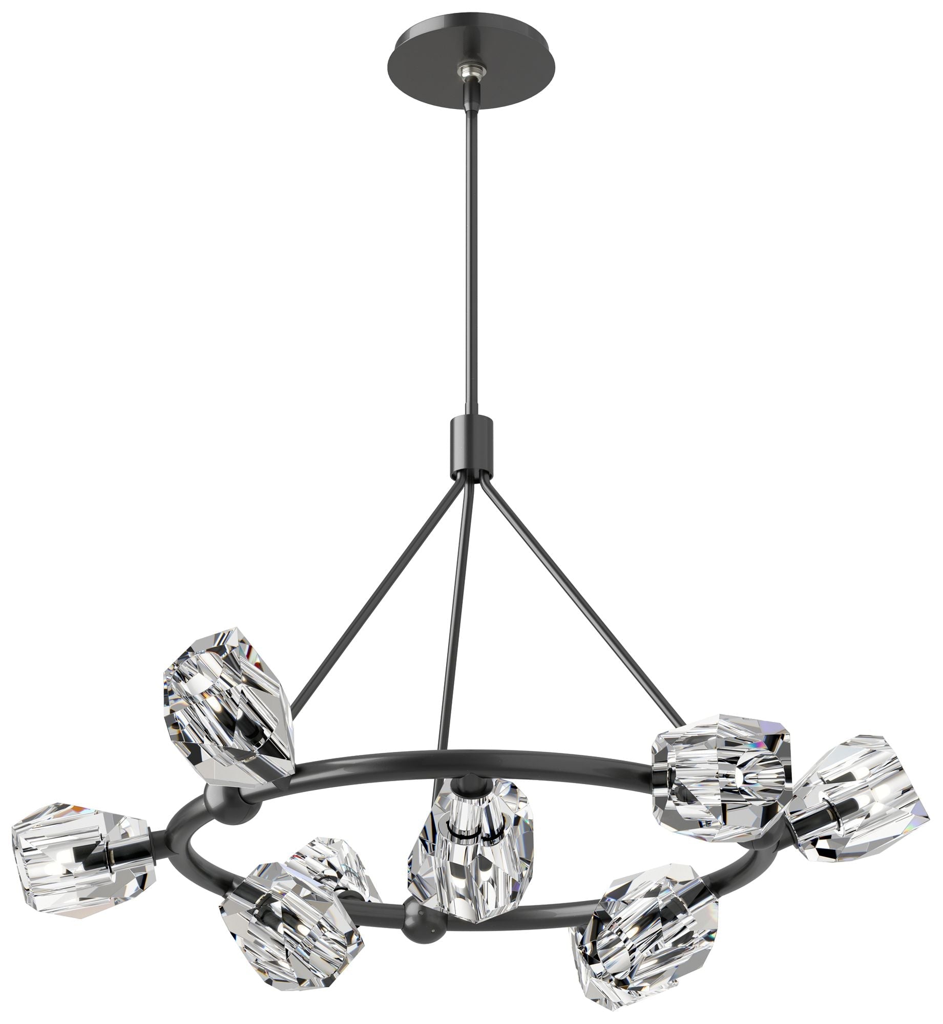 Gatsby 9-Light Crystal Ink Ring Chandelier