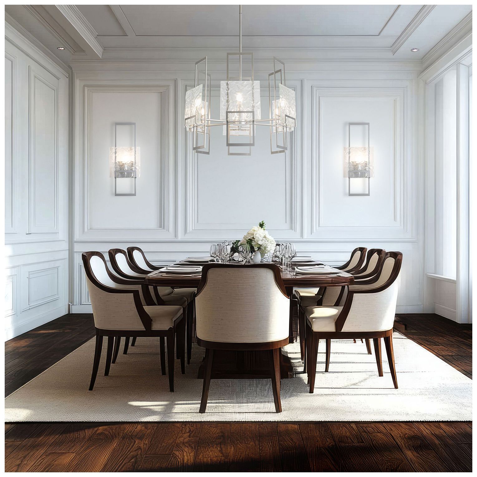 Geo 6-Light Sterling Chandelier