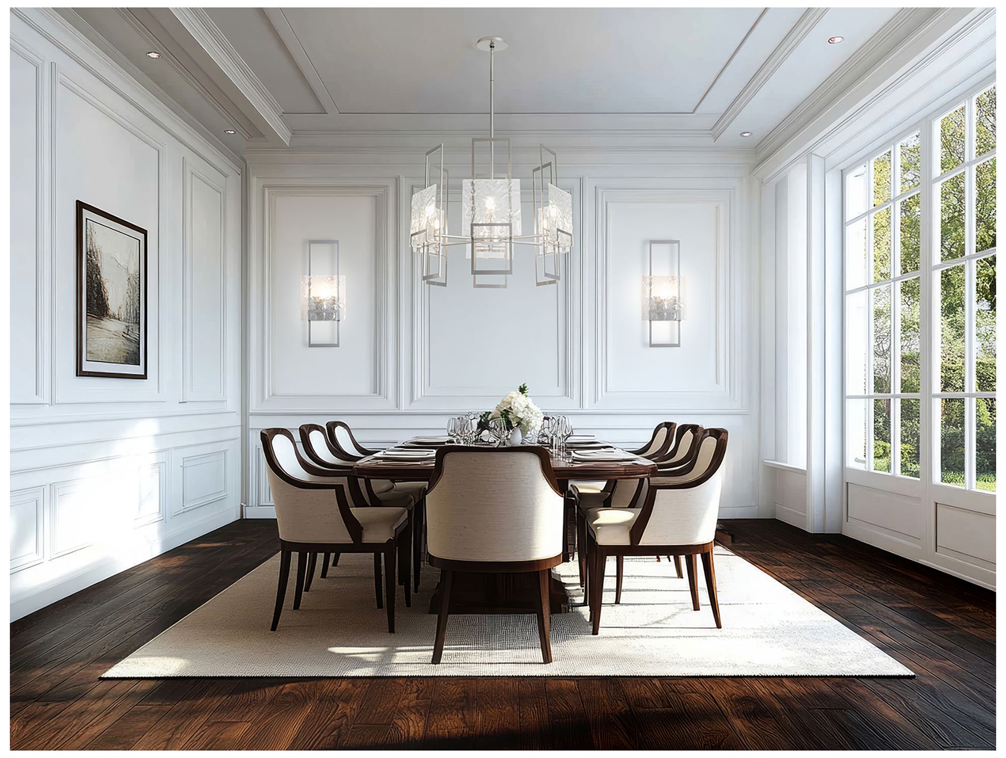 Geo 6-Light Sterling Chandelier
