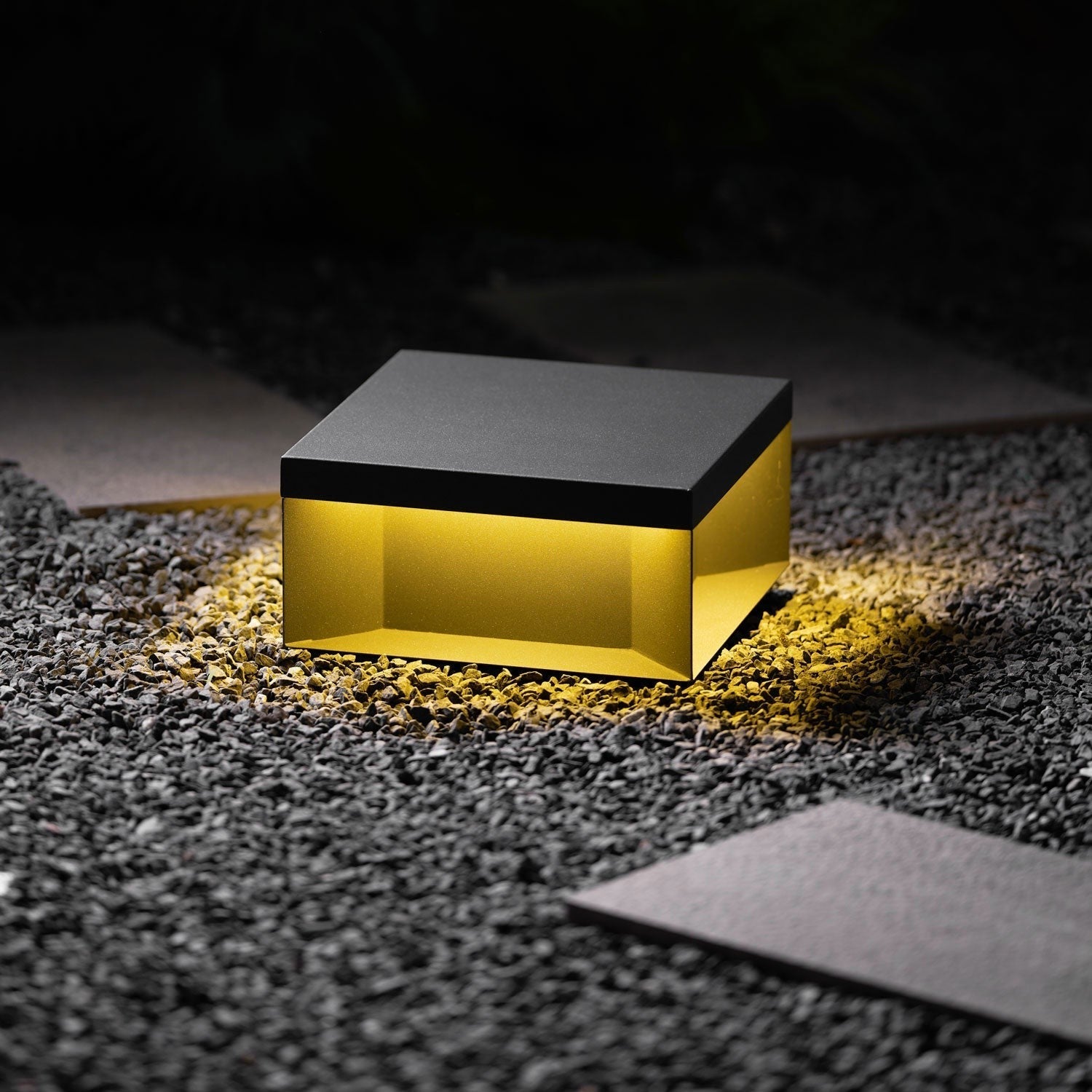 Geometric Black Outdoor Post Lantern