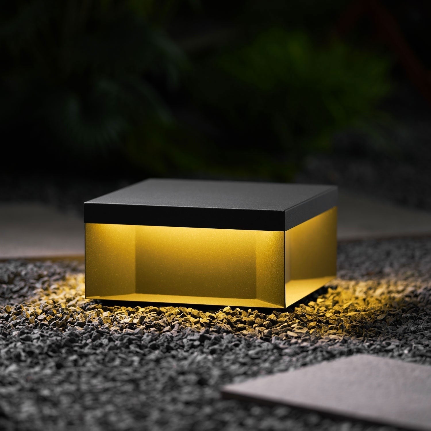 Geometric Black Outdoor Post Lantern