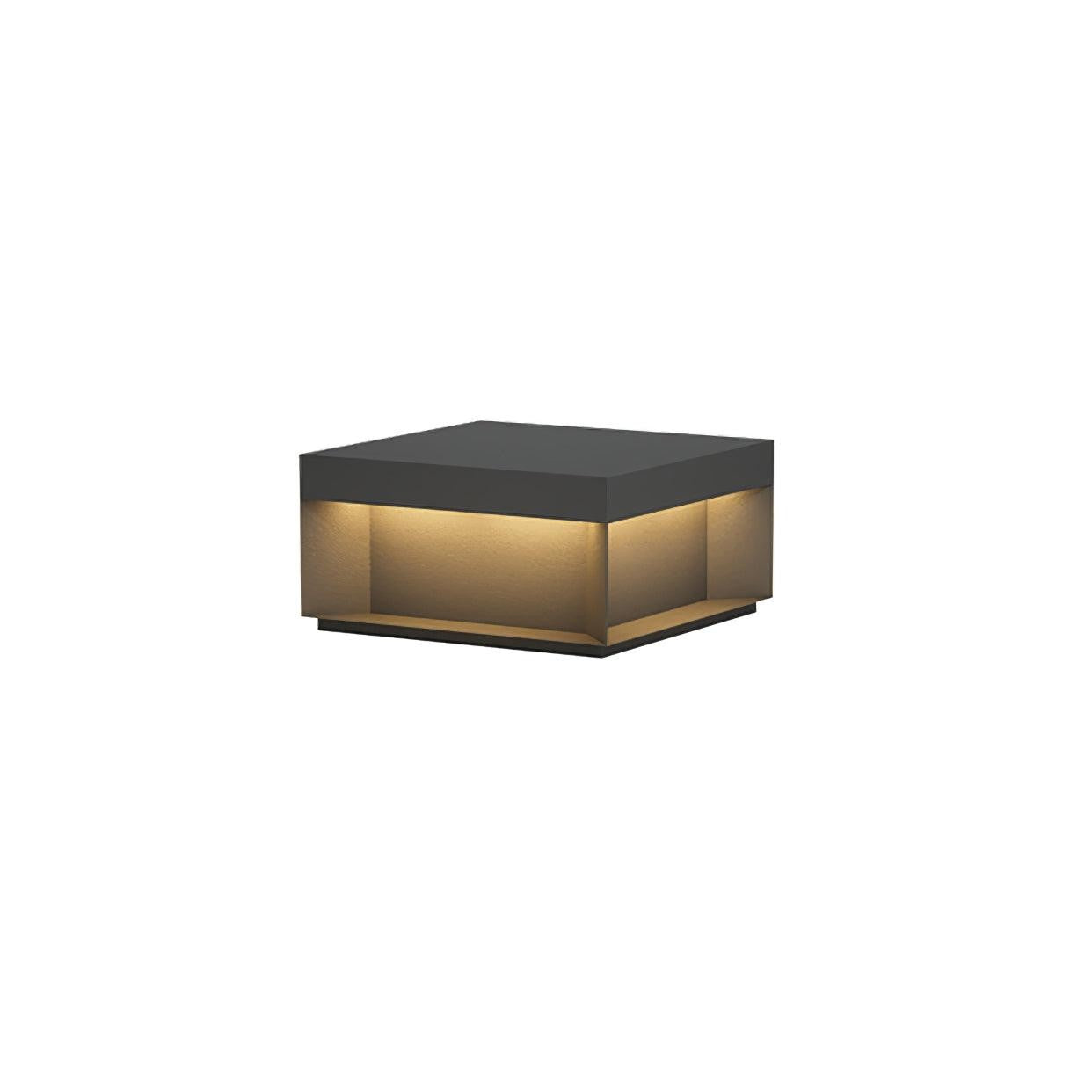 Geometric Black Outdoor Post Lantern
