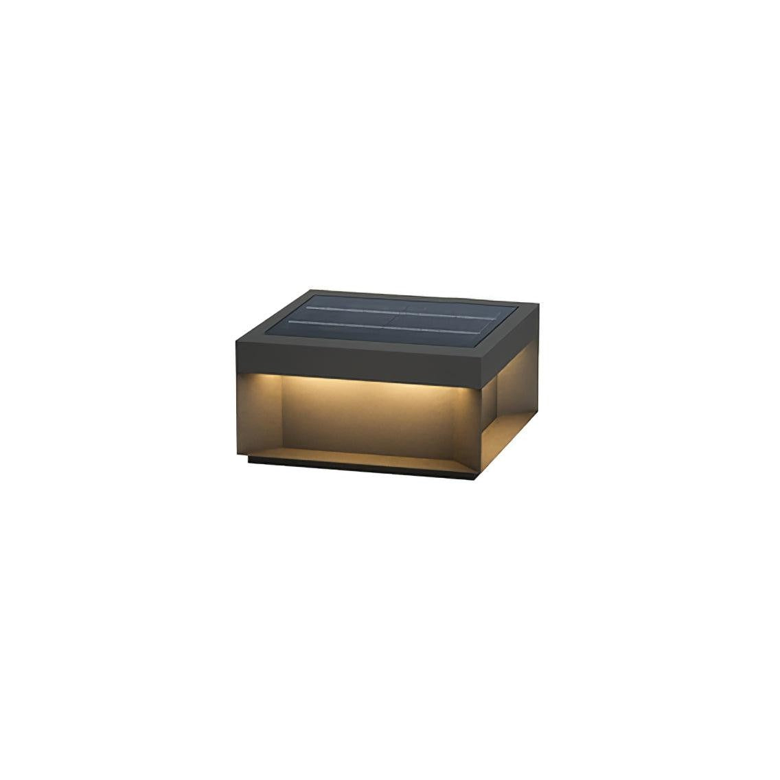 Geometric Black Outdoor Post Lantern