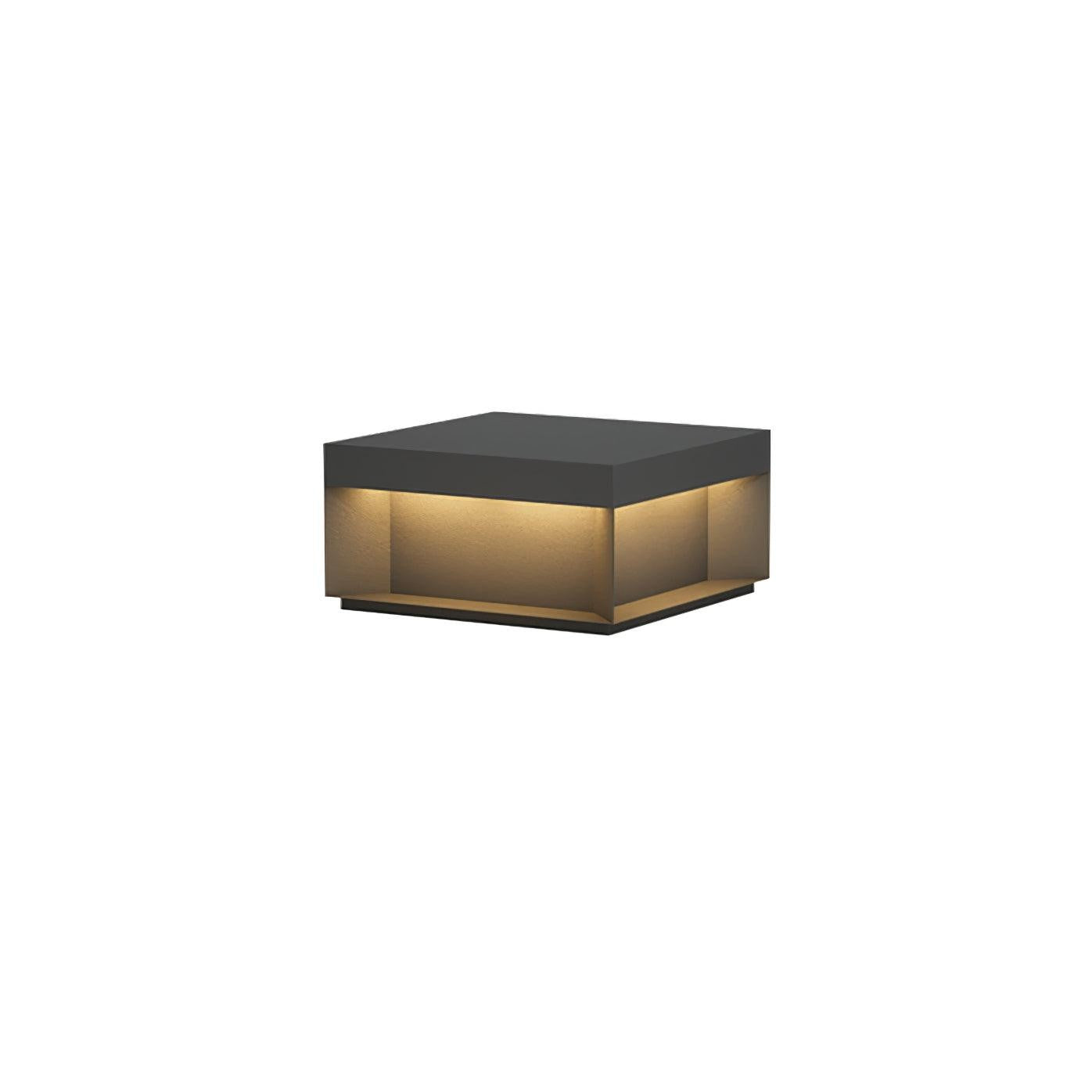 Geometric Black Outdoor Post Lantern