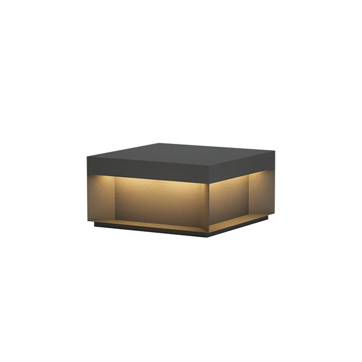 Geometric Black Outdoor Post Lantern