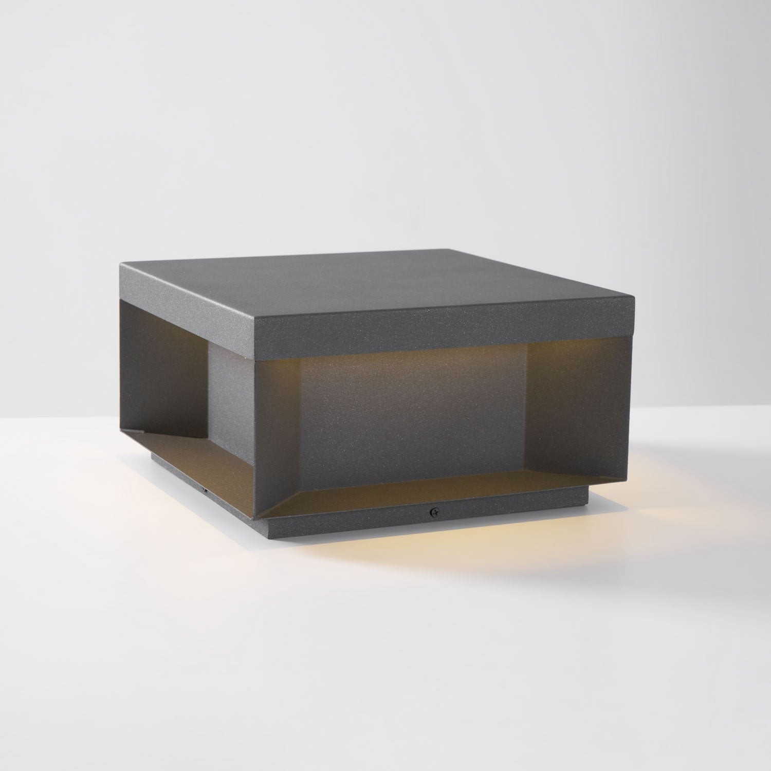 Geometric Black Outdoor Post Lantern