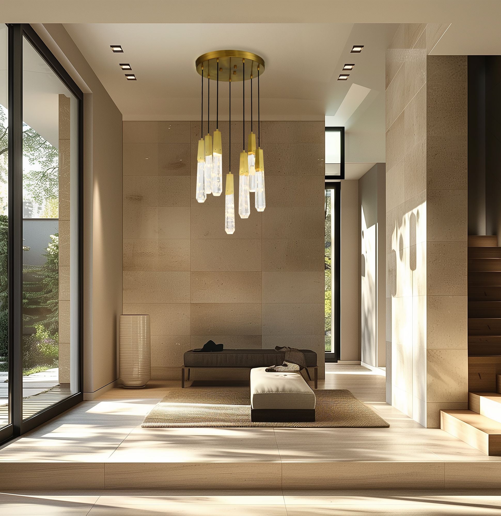 George Kovacs Drifting Droplets 7-Light Pendant Light