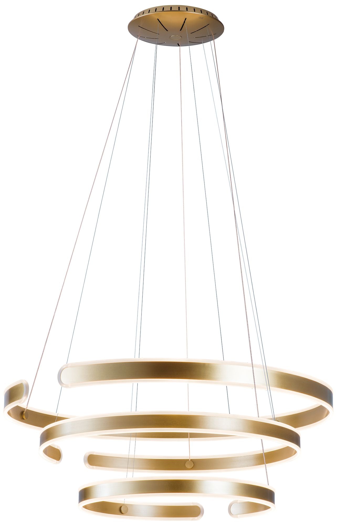Gianni 39.4" Brushed Champagne Chandelier