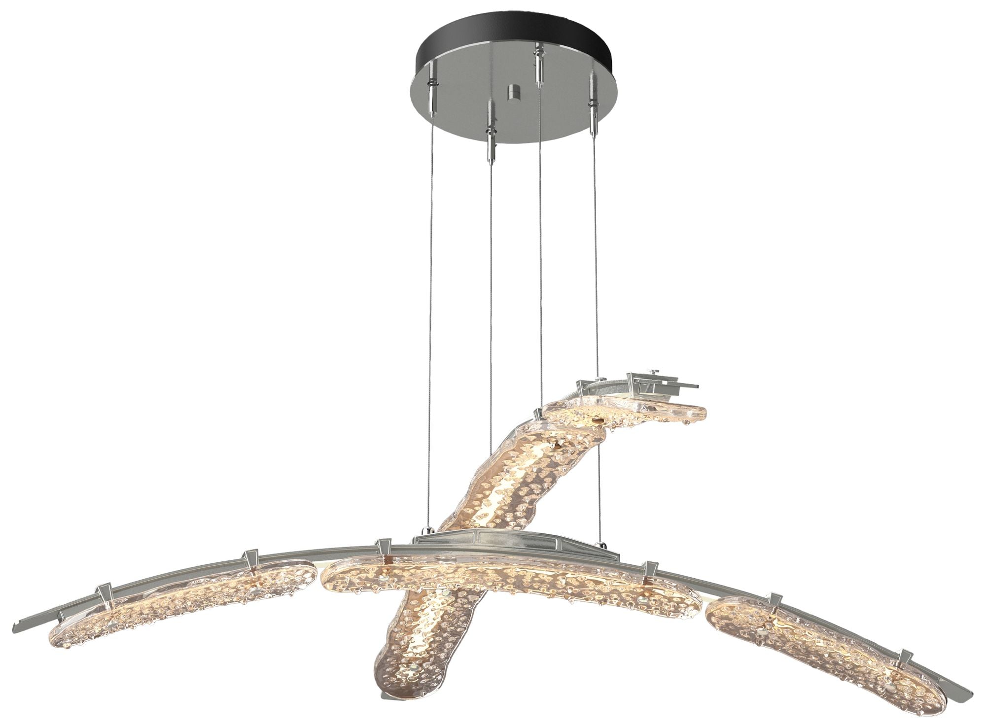 Glissade 43.5"W Sterling Large Standard LED Chandelier