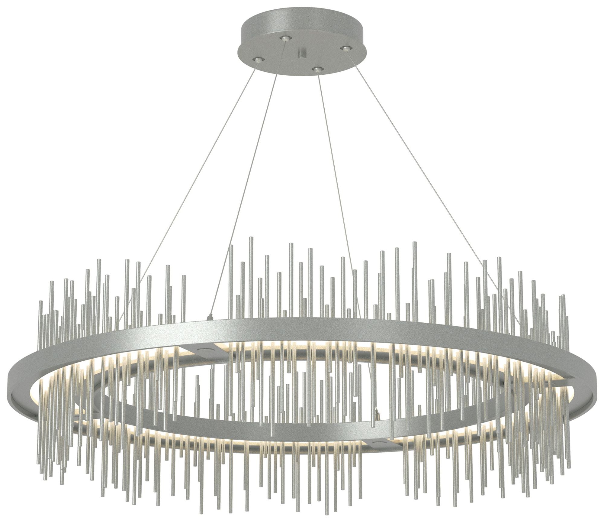 Gossamer Circular LED Platinum Chandelier