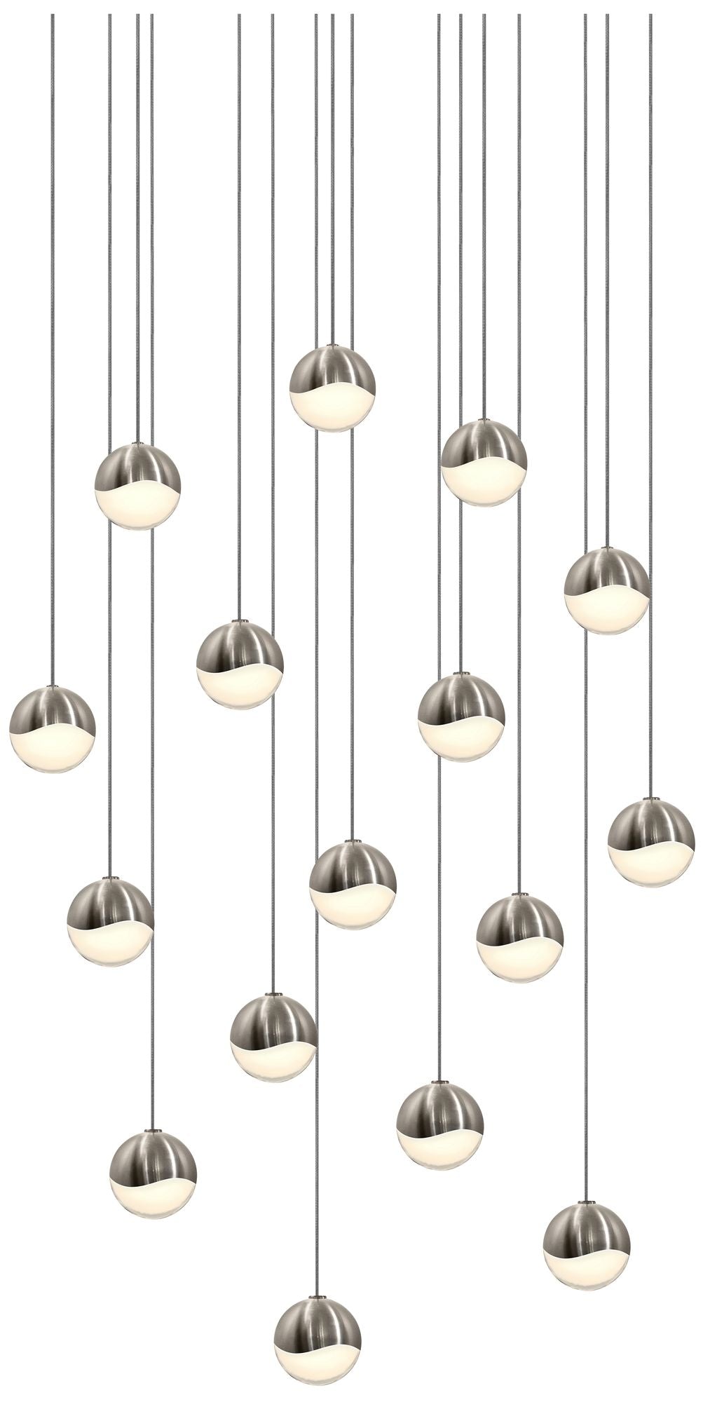 Grapes 16-Light Satin Nickel Chandelier