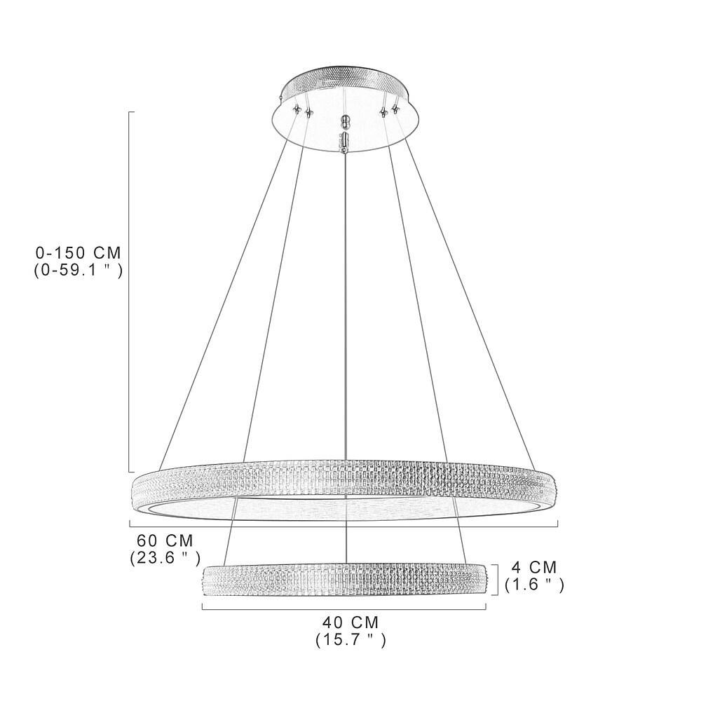 Circle Dining Room Chandelier Aluminum Acrylic Kitchen