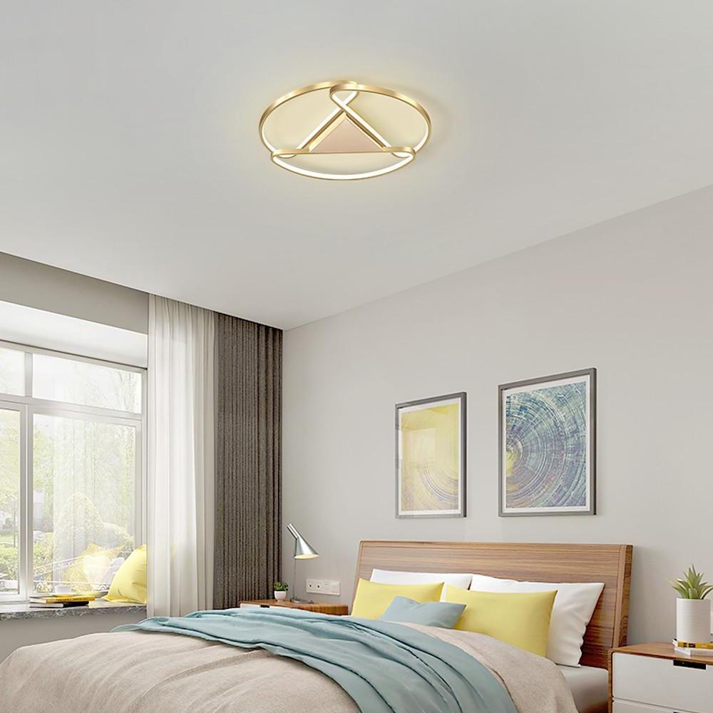 Triangles Circle Metal LED Flush Mount Ceiling Light