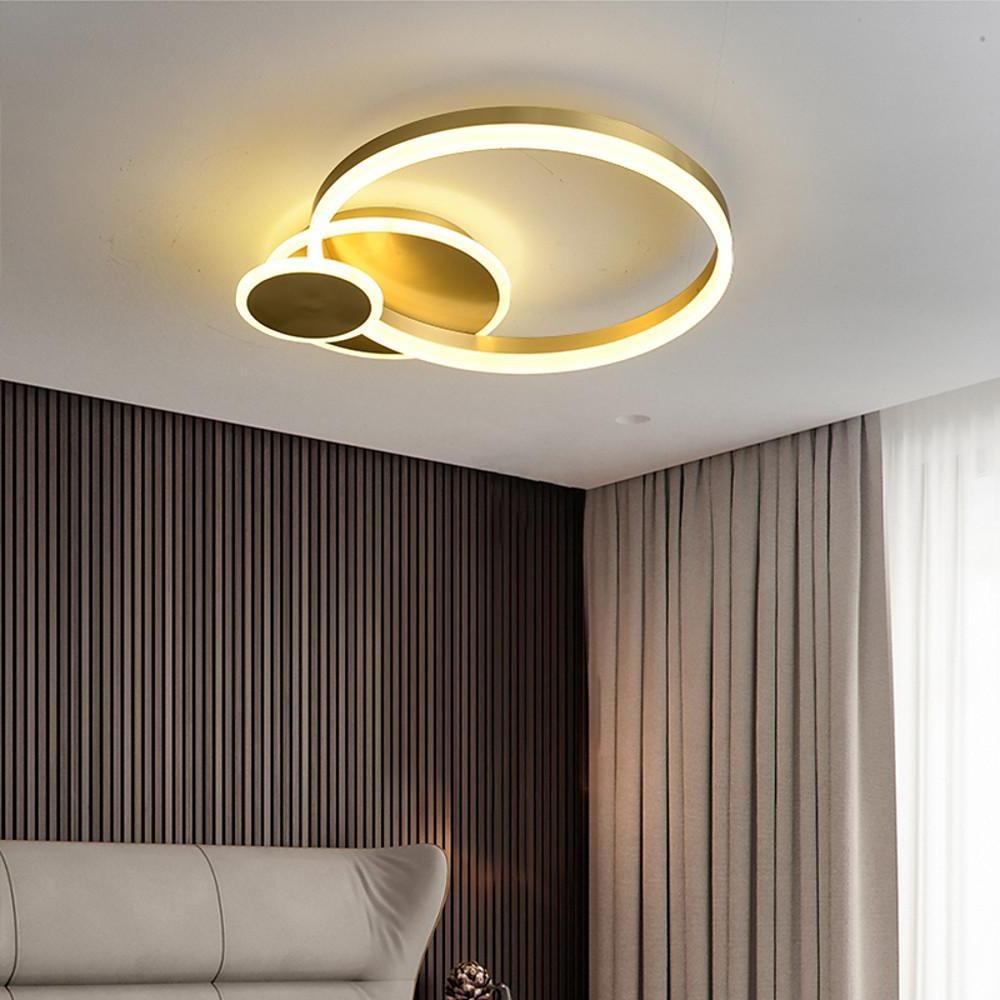 Overlapping Circles Flush Mount Ceiling Light Metal LED