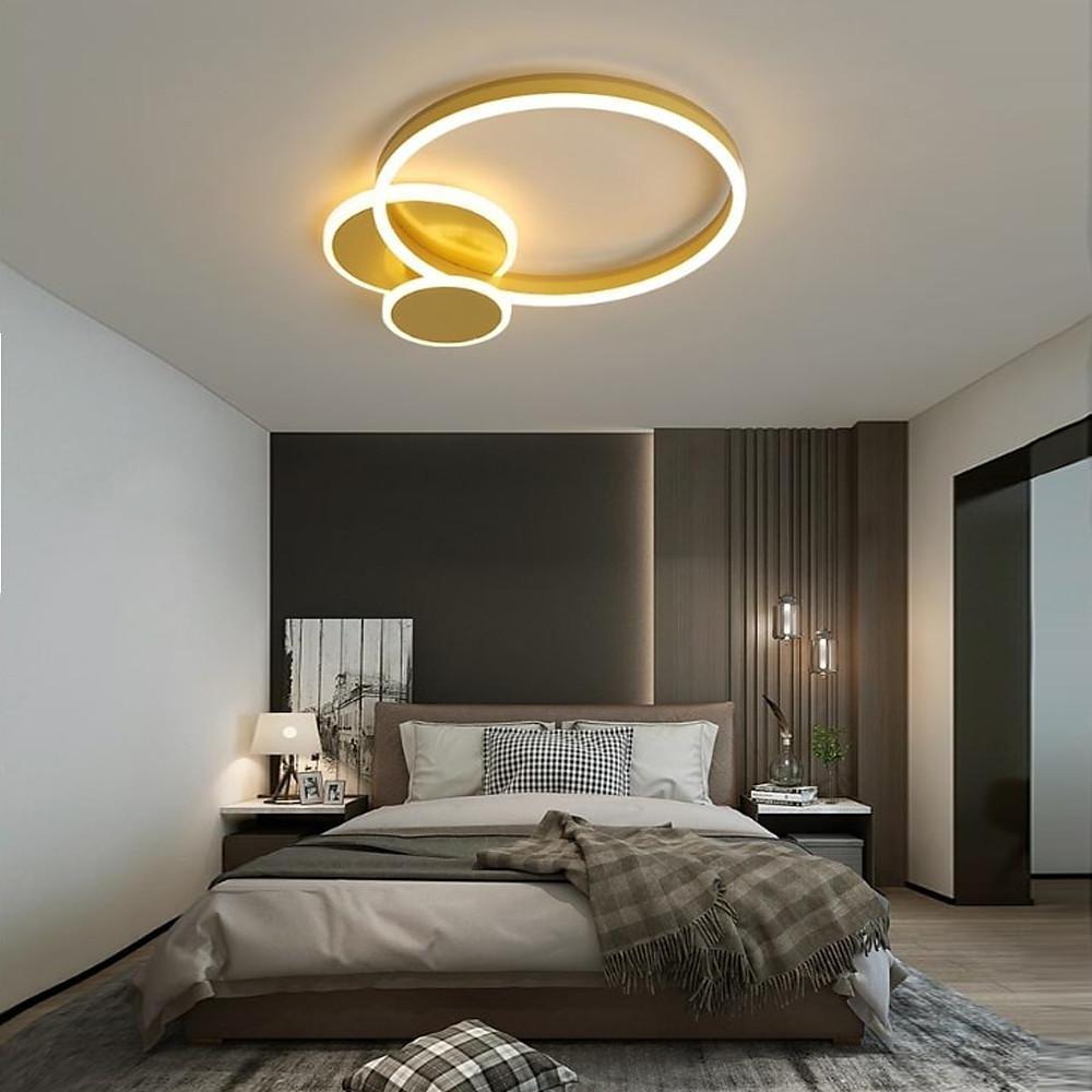 Overlapping Circles Flush Mount Ceiling Light Metal LED